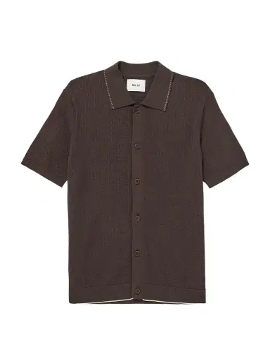 NN07 Nalo 60039 Open-Knit Cotton Shirt - Men | Thumbnail 1 NN07 Nalo 60039 Open-Knit Cotton Shirt - Men | Thumbnail 1