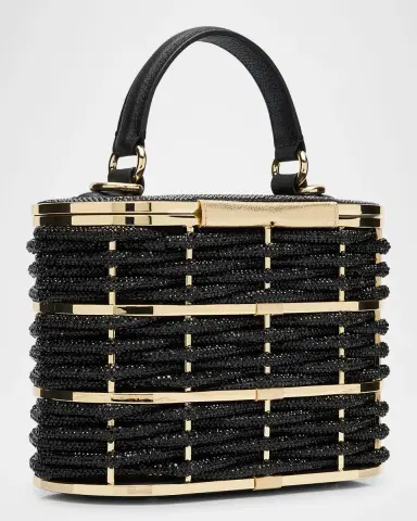 Judith Leiber Couture Willow Woven Crystal Basket Top-Handle Bag | Thumbnail 2 Judith Leiber Couture Willow Woven Crystal Basket Top-Handle Bag | Thumbnail 2