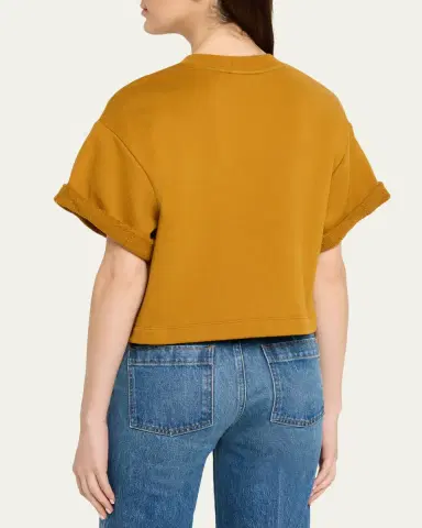Ulla Johnson Cove Cotton-Terry Crop Top | Thumbnail 3 Ulla Johnson Cove Cotton-Terry Crop Top | Thumbnail 3