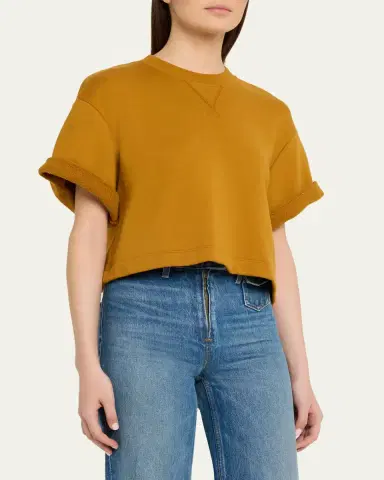Ulla Johnson Cove Cotton-Terry Crop Top | Thumbnail 4 Ulla Johnson Cove Cotton-Terry Crop Top | Thumbnail 4