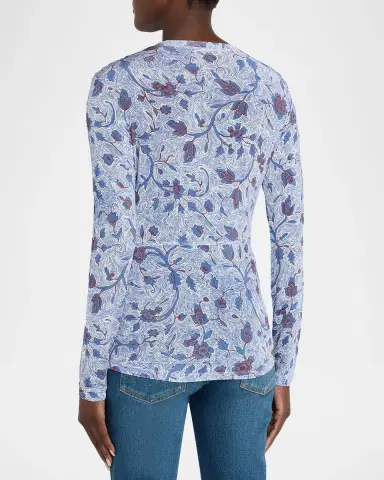 Ulla Johnson Neri Printed Long-Sleeve Top | Thumbnail 2 Ulla Johnson Neri Printed Long-Sleeve Top | Thumbnail 2