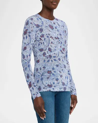 Ulla Johnson Neri Printed Long-Sleeve Top | Thumbnail 3 Ulla Johnson Neri Printed Long-Sleeve Top | Thumbnail 3