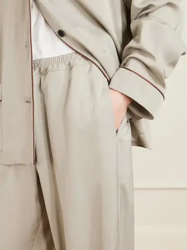 The Row Duvain Silk Straight-leg Pants | Thumbnail 5 The Row Duvain Silk Straight-leg Pants | Thumbnail 5