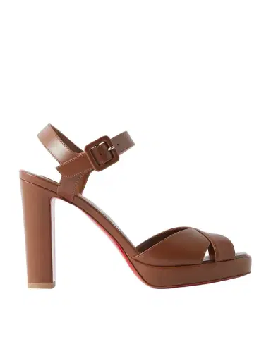 Christian Louboutin Cora 100 Leather Platform Sandals | Thumbnail 1 Christian Louboutin Cora 100 Leather Platform Sandals | Thumbnail 1