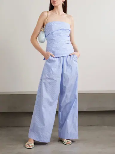 Simkhai Arden Pinstriped Cotton-poplin Wide-leg Pants | Thumbnail 2 Simkhai Arden Pinstriped Cotton-poplin Wide-leg Pants | Thumbnail 2