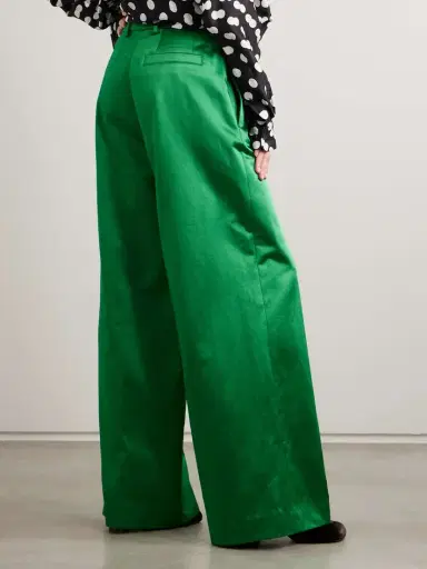 Dries Van Noten Cotton-blend Satin Straight-leg Pants | Thumbnail 3 Dries Van Noten Cotton-blend Satin Straight-leg Pants | Thumbnail 3