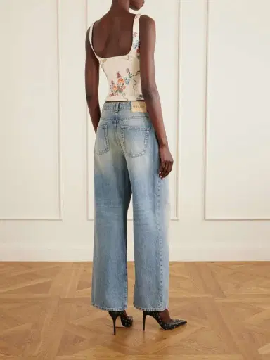 McQueen Floral-print Crepe Corset Top | Thumbnail 3 McQueen Floral-print Crepe Corset Top | Thumbnail 3