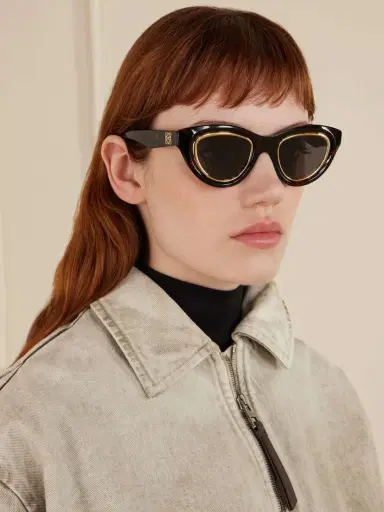 Loewe Anagram Cat-eye Tortoiseshell Acetate And Gold-tone Sunglasses | Thumbnail 5 Loewe Anagram Cat-eye Tortoiseshell Acetate And Gold-tone Sunglasses | Thumbnail 5
