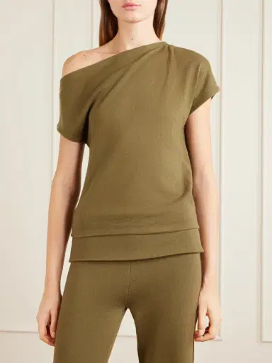 The Elder Statesman Superlight Tori One-shoulder Cashmere Top | Thumbnail 3 The Elder Statesman Superlight Tori One-shoulder Cashmere Top | Thumbnail 3