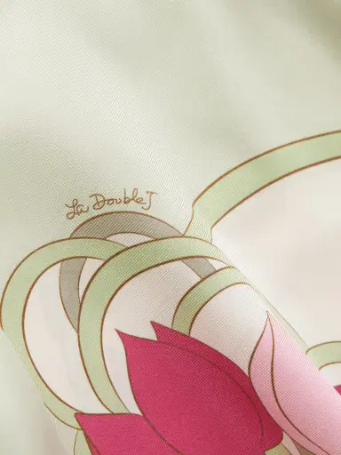 La DoubleJ Fringed Printed Silk-twill Scarf | Thumbnail 3 La DoubleJ Fringed Printed Silk-twill Scarf | Thumbnail 3