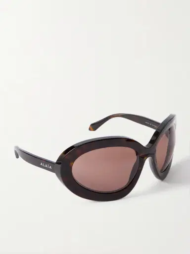 Alaïa Round-frame Tortoiseshell Acetate Sunglasses | Thumbnail 3 Alaïa Round-frame Tortoiseshell Acetate Sunglasses | Thumbnail 3