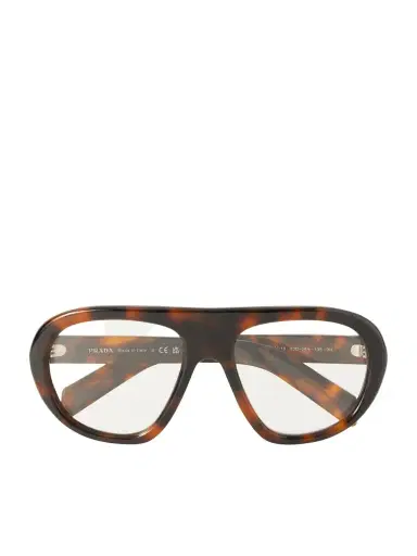 PRADA EYEWEAR Aviator-style Tortoiseshell Acetate Optical Glasses | Thumbnail 1 PRADA EYEWEAR Aviator-style Tortoiseshell Acetate Optical Glasses | Thumbnail 1