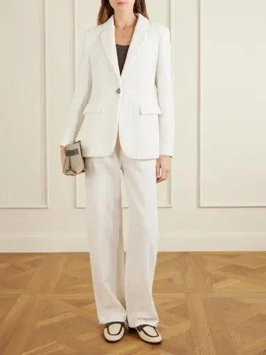 Brunello Cucinelli Cable-knit Cotton Blazer | Thumbnail 2 Brunello Cucinelli Cable-knit Cotton Blazer | Thumbnail 2
