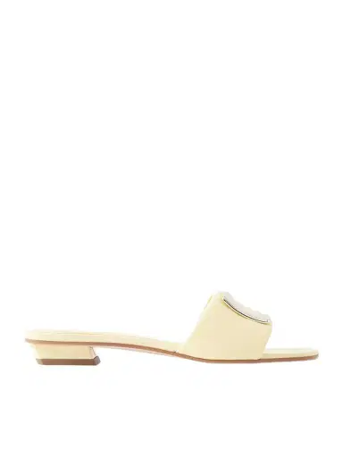 Roger Vivier 20 Buckled Padded Leather Mules | Thumbnail 1 Roger Vivier 20 Buckled Padded Leather Mules | Thumbnail 1