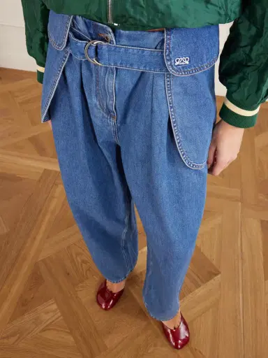 Loewe Belted Pleated Wide-leg Jeans | Thumbnail 4 Loewe Belted Pleated Wide-leg Jeans | Thumbnail 4