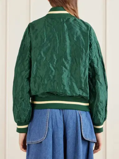 Loewe Anagram Crinkled Satin-twill Bomber Jacket | Thumbnail 3 Loewe Anagram Crinkled Satin-twill Bomber Jacket | Thumbnail 3
