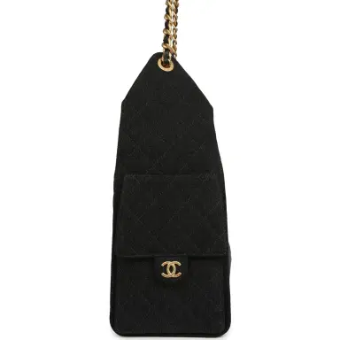 Chanel Chanel Medium 25 Hobo Bag Black Washed Denim Antique Gold Hardware | Thumbnail 3 Chanel Chanel Medium 25 Hobo Bag Black Washed Denim Antique Gold Hardware | Thumbnail 3