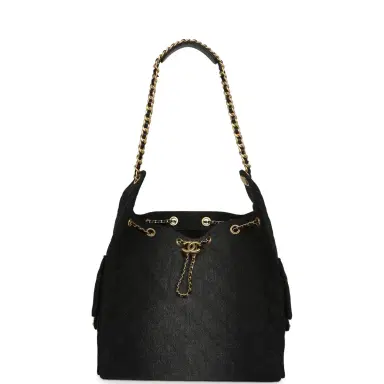 Chanel Chanel Medium 25 Hobo Bag Black Washed Denim Antique Gold Hardware | Thumbnail 7 Chanel Chanel Medium 25 Hobo Bag Black Washed Denim Antique Gold Hardware | Thumbnail 7