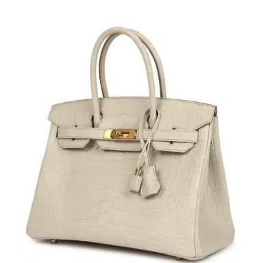 HERMÈS Pre-owned Hermes Birkin 30 Beton Matte Alligator Gold Hardware | Thumbnail 5 HERMÈS Pre-owned Hermes Birkin 30 Beton Matte Alligator Gold Hardware | Thumbnail 5