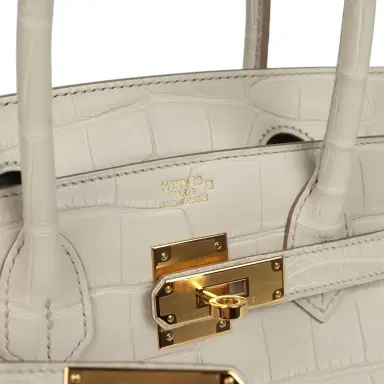 HERMÈS Pre-owned Hermes Birkin 30 Beton Matte Alligator Gold Hardware | Thumbnail 7 HERMÈS Pre-owned Hermes Birkin 30 Beton Matte Alligator Gold Hardware | Thumbnail 7