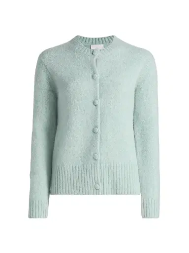 The Elder Statesman Women's Indie Alpaca-Blend Cardigan - Misty Blue | Thumbnail 1 The Elder Statesman Women's Indie Alpaca-Blend Cardigan - Misty Blue | Thumbnail 1