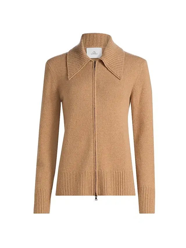 Women's Coastal Cashmere Zip Jacket - Sand Women's Coastal Cashmere Zip Jacket - Sand