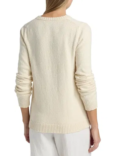 The Elder Statesman Women's Nora Lite Ruth Cotton Cardigan - Natural | Thumbnail 5 The Elder Statesman Women's Nora Lite Ruth Cotton Cardigan - Natural | Thumbnail 5