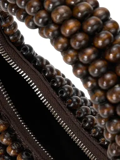 Staud Women's Reef Beaded Top Handle Bag - Dark Brown | Thumbnail 4 Staud Women's Reef Beaded Top Handle Bag - Dark Brown | Thumbnail 4