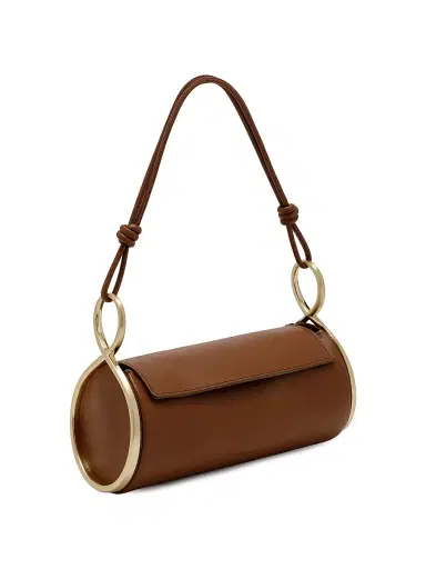 Cult Gaia Women's Dahlia Leather Shoulder Bag - Saddle | Thumbnail 3 Cult Gaia Women's Dahlia Leather Shoulder Bag - Saddle | Thumbnail 3