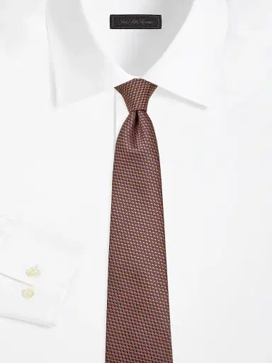 Kiton Men's Tonal Textured Silk Tie - Brown | Thumbnail 2 Kiton Men's Tonal Textured Silk Tie - Brown | Thumbnail 2