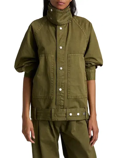 Co Women's tton Bomber Jacket - Avocado | Thumbnail 3 Co Women's tton Bomber Jacket - Avocado | Thumbnail 3