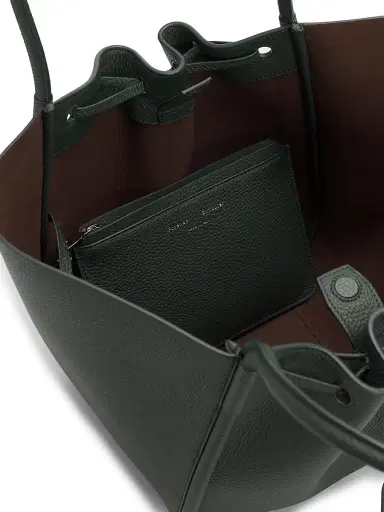 Proenza Schouler Women's Ruched Leather Tote Bag - Bottle | Thumbnail 4 Proenza Schouler Women's Ruched Leather Tote Bag - Bottle | Thumbnail 4