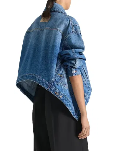 Givenchy Women's Trapeze Jacket in Denim - Medium Blue | Thumbnail 4 Givenchy Women's Trapeze Jacket in Denim - Medium Blue | Thumbnail 4