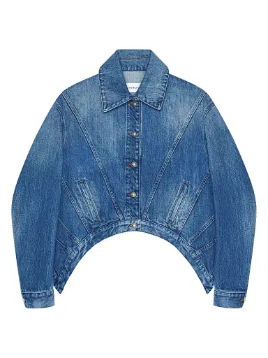 Givenchy Women's Trapeze Jacket in Denim - Medium Blue | Thumbnail 1 Givenchy Women's Trapeze Jacket in Denim - Medium Blue | Thumbnail 1
