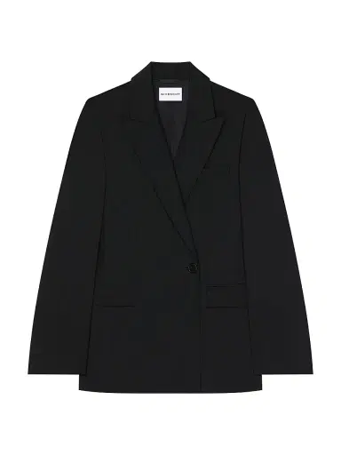 Givenchy Women's Double-Breasted Cocoon Blazer in Wool and Mohair | Thumbnail 1 Givenchy Women's Double-Breasted Cocoon Blazer in Wool and Mohair | Thumbnail 1