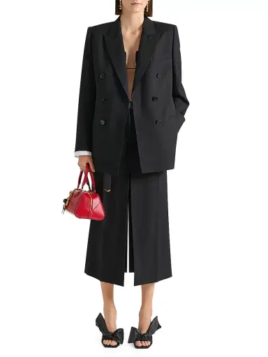 Givenchy Women's Midi Pants Skirt in Wool and Mohair - Black - Size 10 | Thumbnail 2 Givenchy Women's Midi Pants Skirt in Wool and Mohair - Black - Size 10 | Thumbnail 2