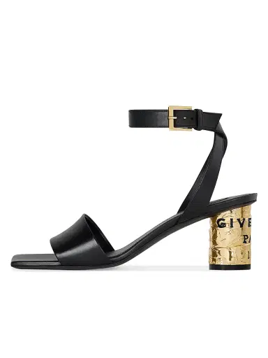 Givenchy Women's Tape Heel Sandals in Leather - Black | Thumbnail 3 Givenchy Women's Tape Heel Sandals in Leather - Black | Thumbnail 3