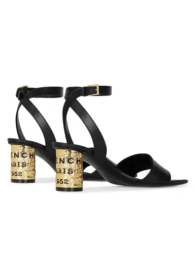 Givenchy Women's Tape Heel Sandals in Leather - Black | Thumbnail 4 Givenchy Women's Tape Heel Sandals in Leather - Black | Thumbnail 4