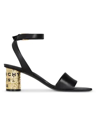Givenchy Women's Tape Heel Sandals in Leather - Black | Thumbnail 1 Givenchy Women's Tape Heel Sandals in Leather - Black | Thumbnail 1