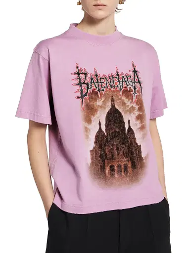 Balenciaga Women's Sacré Cſur T-Shirt Medium Fit | Thumbnail 2 Balenciaga Women's Sacré Cſur T-Shirt Medium Fit | Thumbnail 2