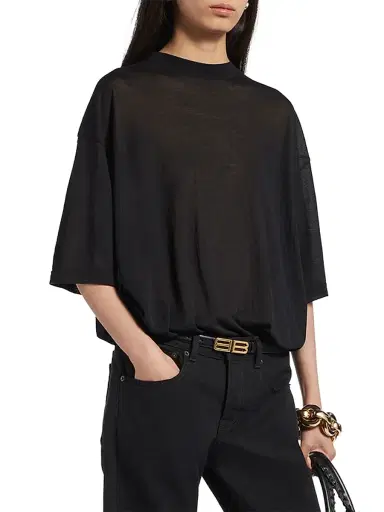 Balenciaga Women's Oversized T-Shirt Body - Black | Thumbnail 2 Balenciaga Women's Oversized T-Shirt Body - Black | Thumbnail 2