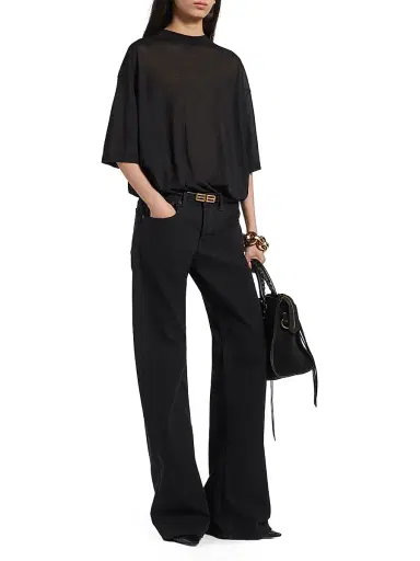Balenciaga Women's Oversized T-Shirt Body - Black | Thumbnail 6 Balenciaga Women's Oversized T-Shirt Body - Black | Thumbnail 6
