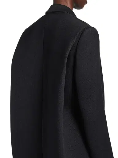 Balenciaga Women's Long Sack Coat - Black | Thumbnail 6 Balenciaga Women's Long Sack Coat - Black | Thumbnail 6