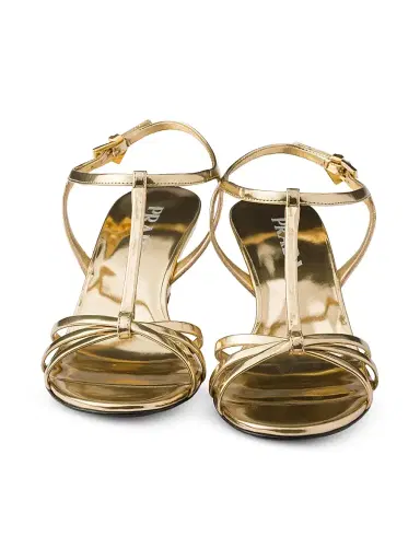 Prada Women's Metallic Leather Sandals - Gold - Size 10 | Thumbnail 2 Prada Women's Metallic Leather Sandals - Gold - Size 10 | Thumbnail 2