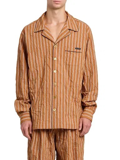 Dolce & Gabbana Men's Striped Crinkle Shirt - Rigato | Thumbnail 3 Dolce & Gabbana Men's Striped Crinkle Shirt - Rigato | Thumbnail 3