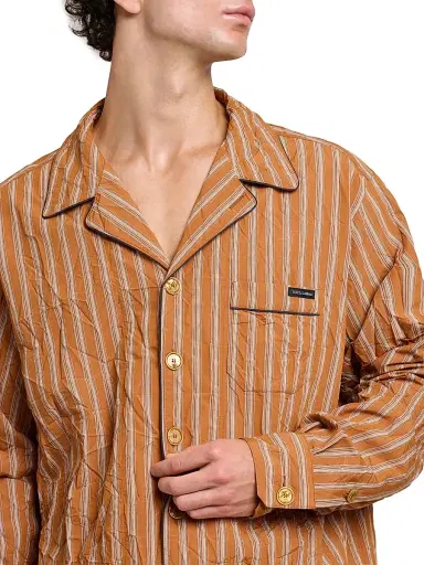 Dolce & Gabbana Men's Striped Crinkle Shirt - Rigato | Thumbnail 6 Dolce & Gabbana Men's Striped Crinkle Shirt - Rigato | Thumbnail 6