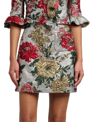 Dolce & Gabbana Women's Floral Brocade Miniskirt - Jacquard | Thumbnail 3 Dolce & Gabbana Women's Floral Brocade Miniskirt - Jacquard | Thumbnail 3