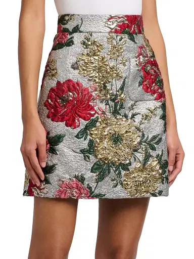 Dolce & Gabbana Women's Floral Brocade Miniskirt - Jacquard | Thumbnail 4 Dolce & Gabbana Women's Floral Brocade Miniskirt - Jacquard | Thumbnail 4