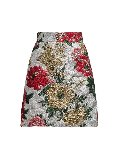 Dolce & Gabbana Women's Floral Brocade Miniskirt - Jacquard | Thumbnail 1 Dolce & Gabbana Women's Floral Brocade Miniskirt - Jacquard | Thumbnail 1