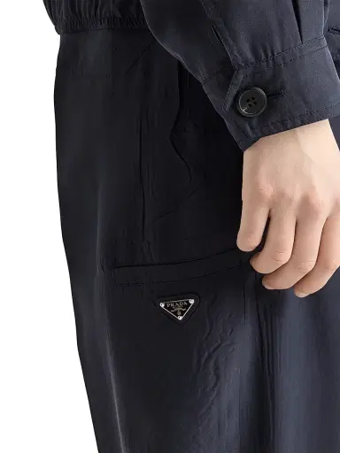 Prada Women's Washed Silk Pants - Blue - Size 8 | Thumbnail 4 Prada Women's Washed Silk Pants - Blue - Size 8 | Thumbnail 4